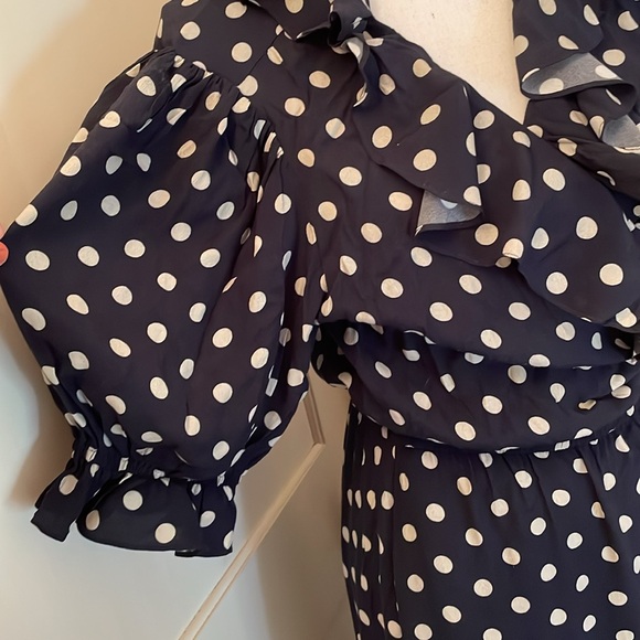 Fabulous Icons Polka Dot Wrap High Low Dress - Picture 7 of 10